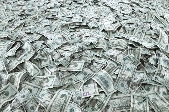 A stock pile showing big ol' pile of cash money.